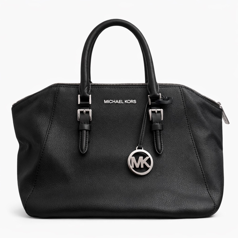 Michael Kors Black Satchel Bag (comes with non MK black crossbody strap)